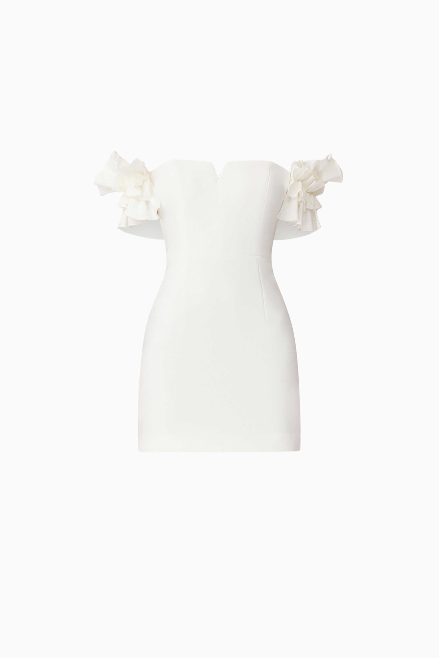 Nola Off The Shoulder Mini Dress in White