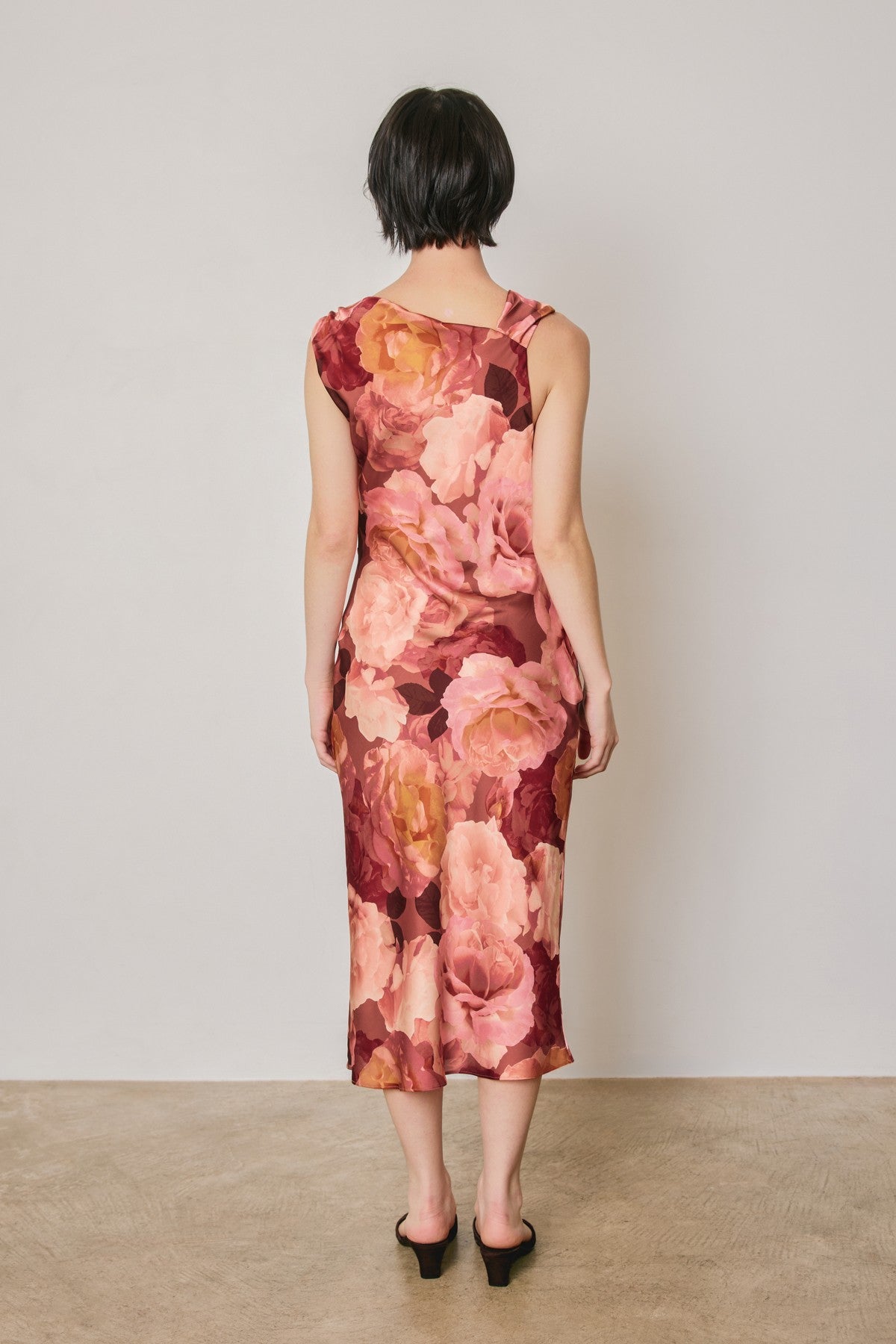 Waitlist 8/20 • Catherine Sleeveless Floral Print Midi Dress Brown