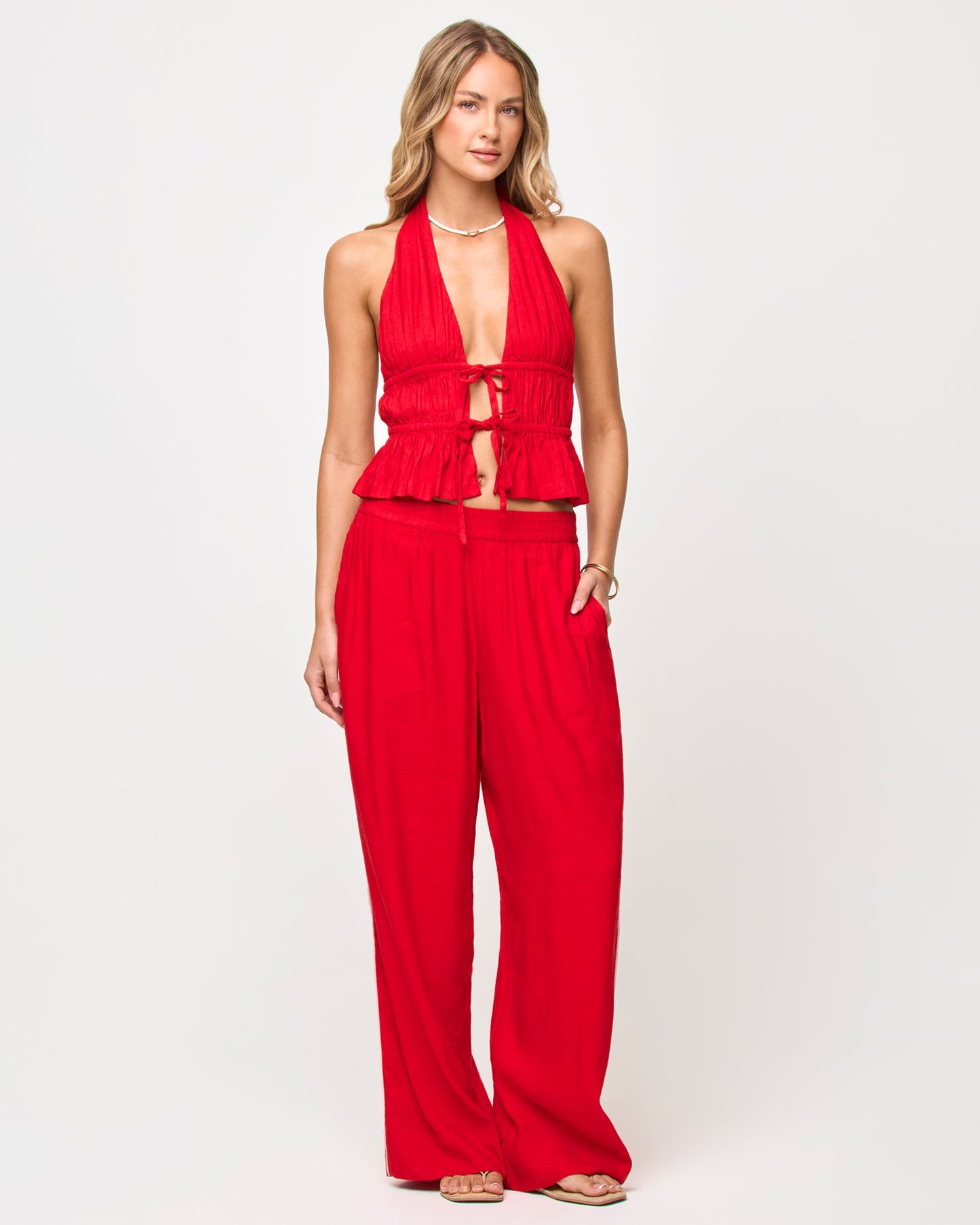 x The Salty Blonde August Top - Flame
