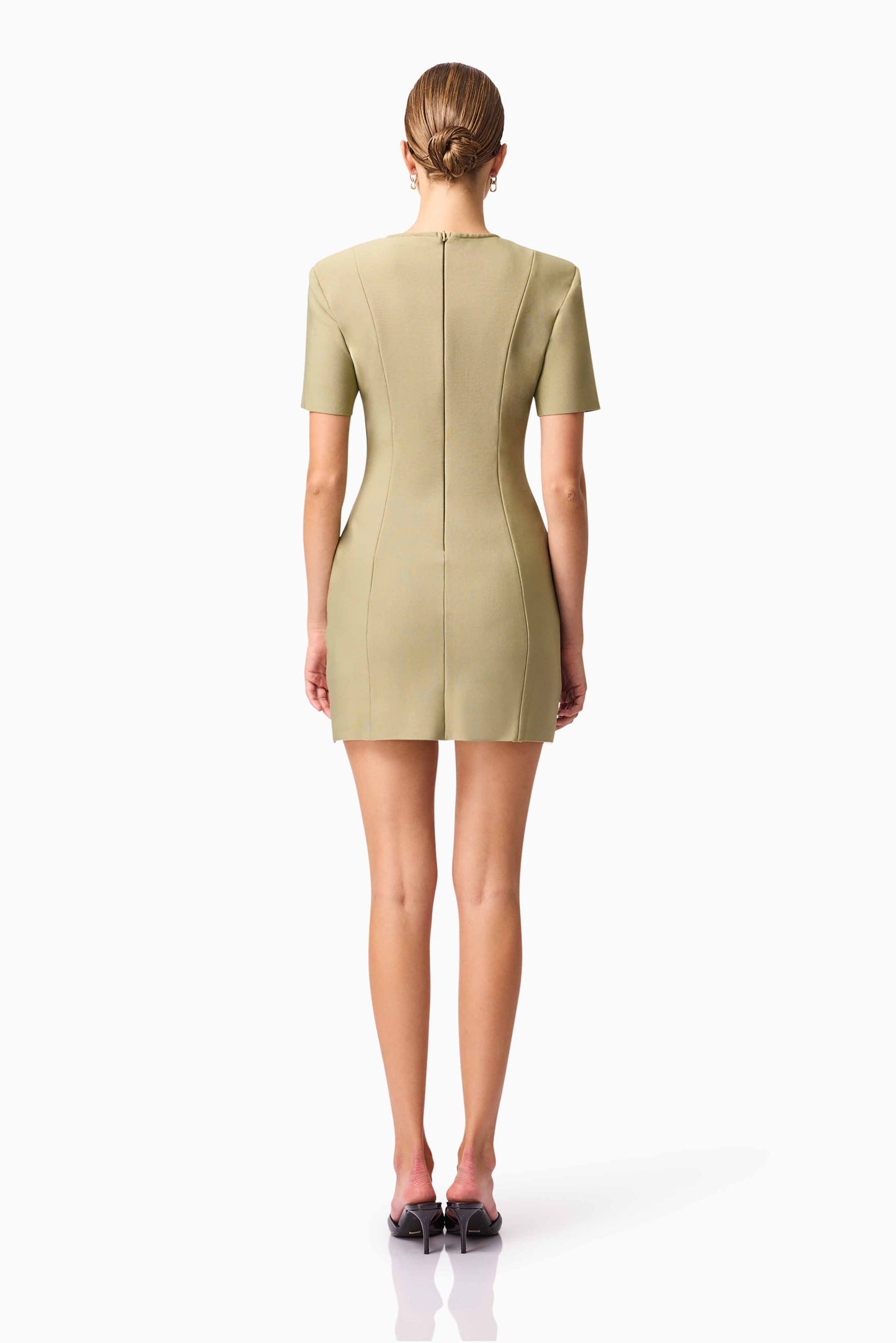 CURAAE Dua Short Sleeve Mini Dress in Green
