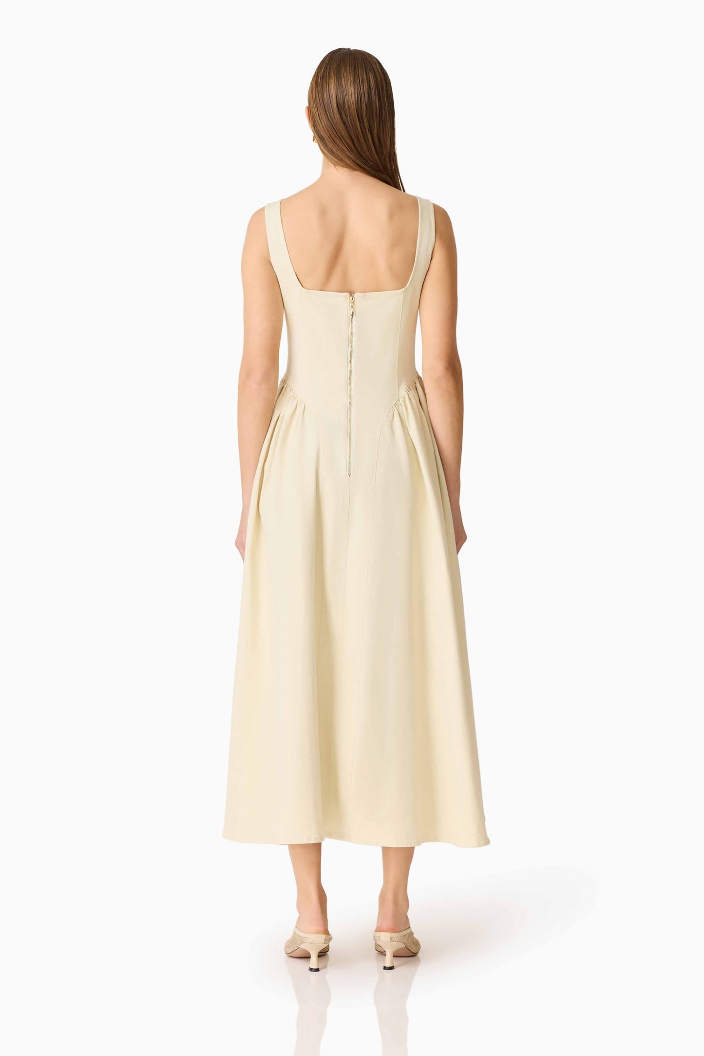 CURAAE Lavelle Maxi Dress in Lemon Yellow