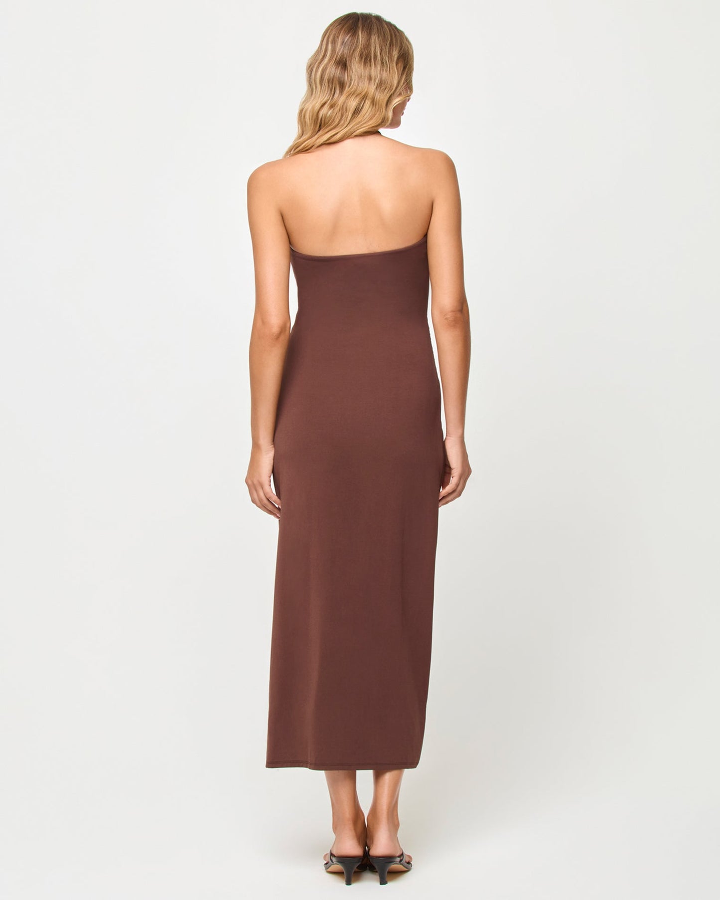 x The Salty Blonde Corsica Dress - Espresso