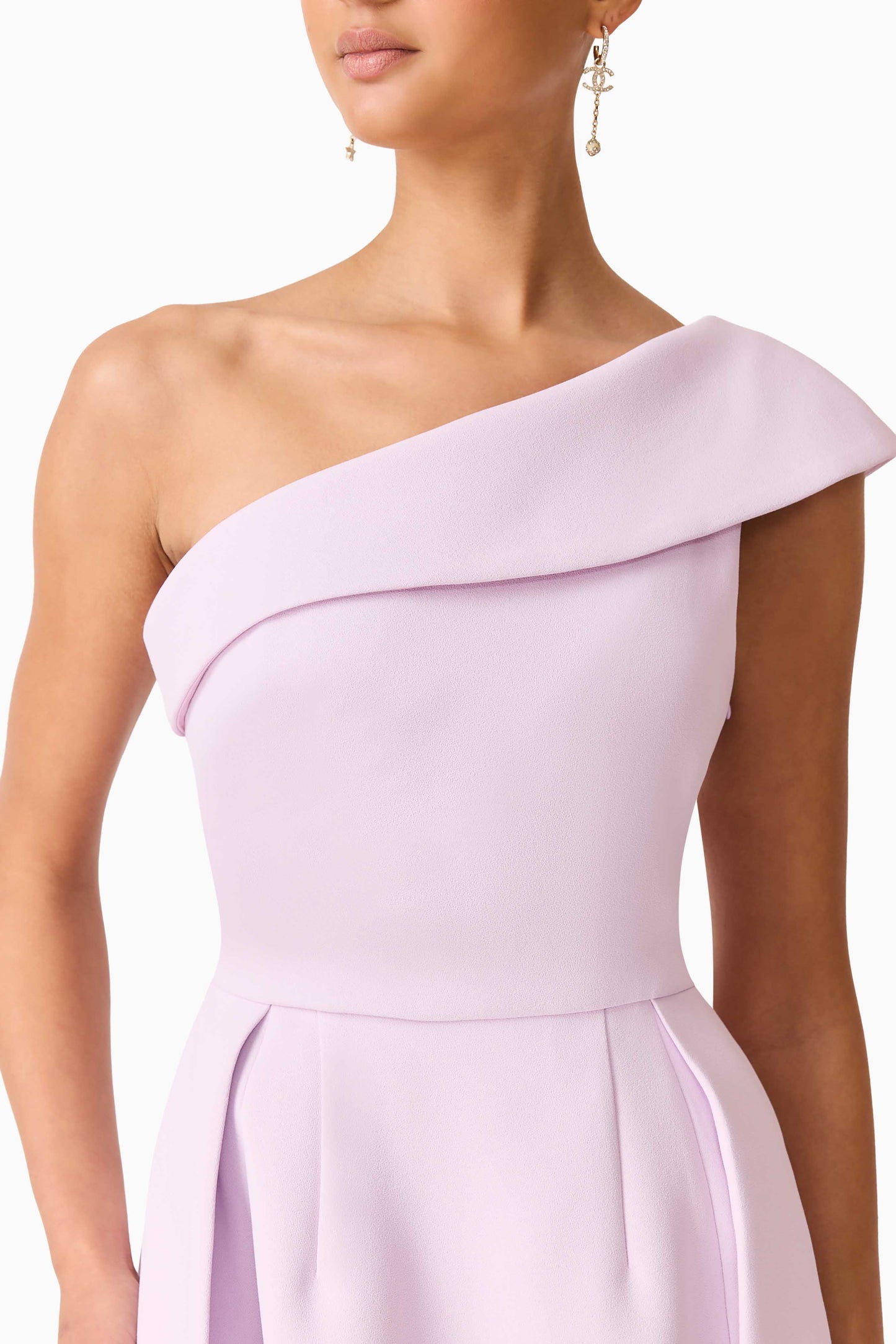 Saphine One Shoulder Gown in Pink