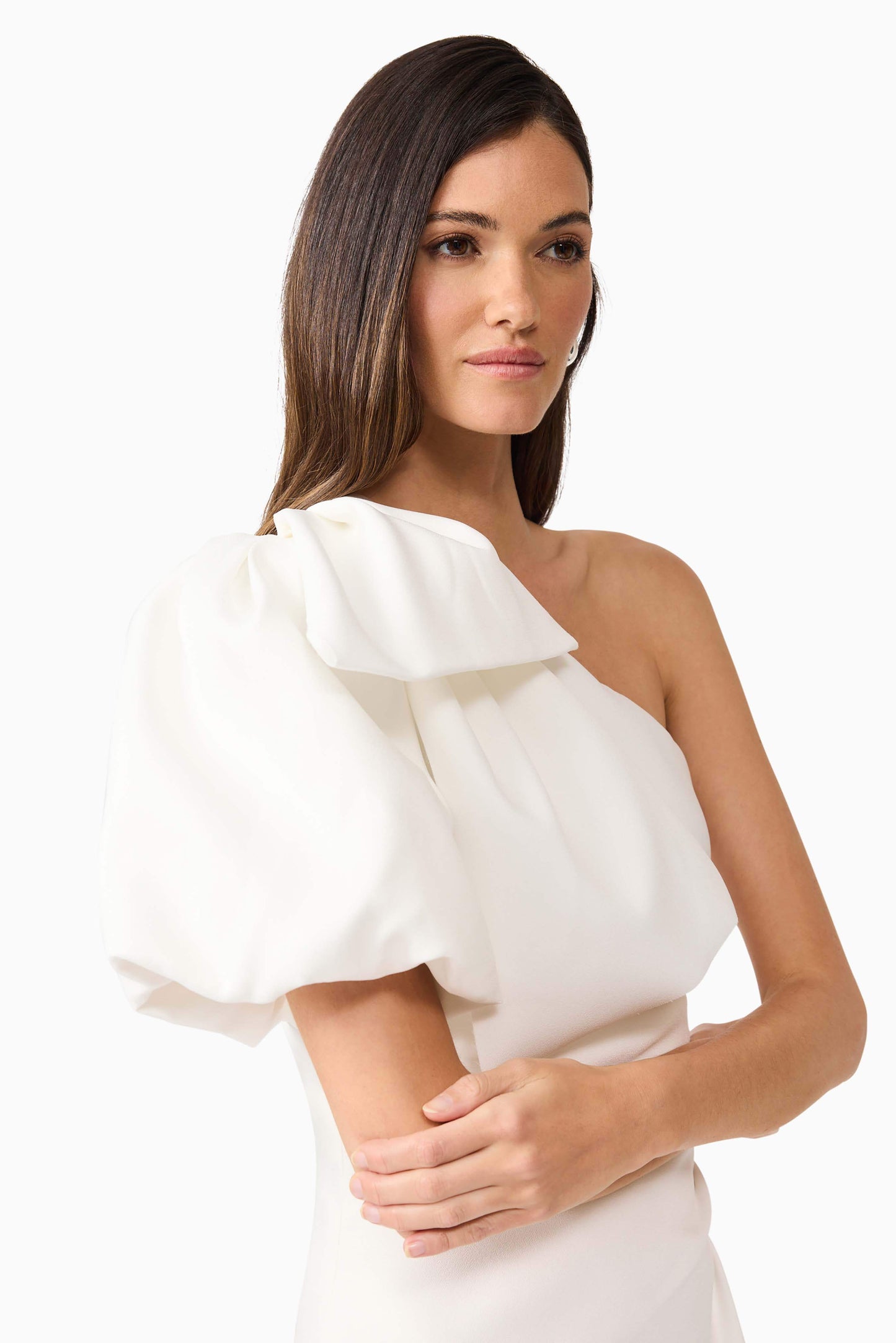 Elysie Midi Dress in White
