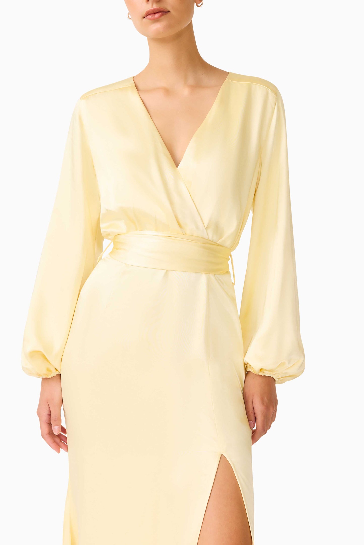Kai Long Sleeve Maxi Dress in Butter Yellow