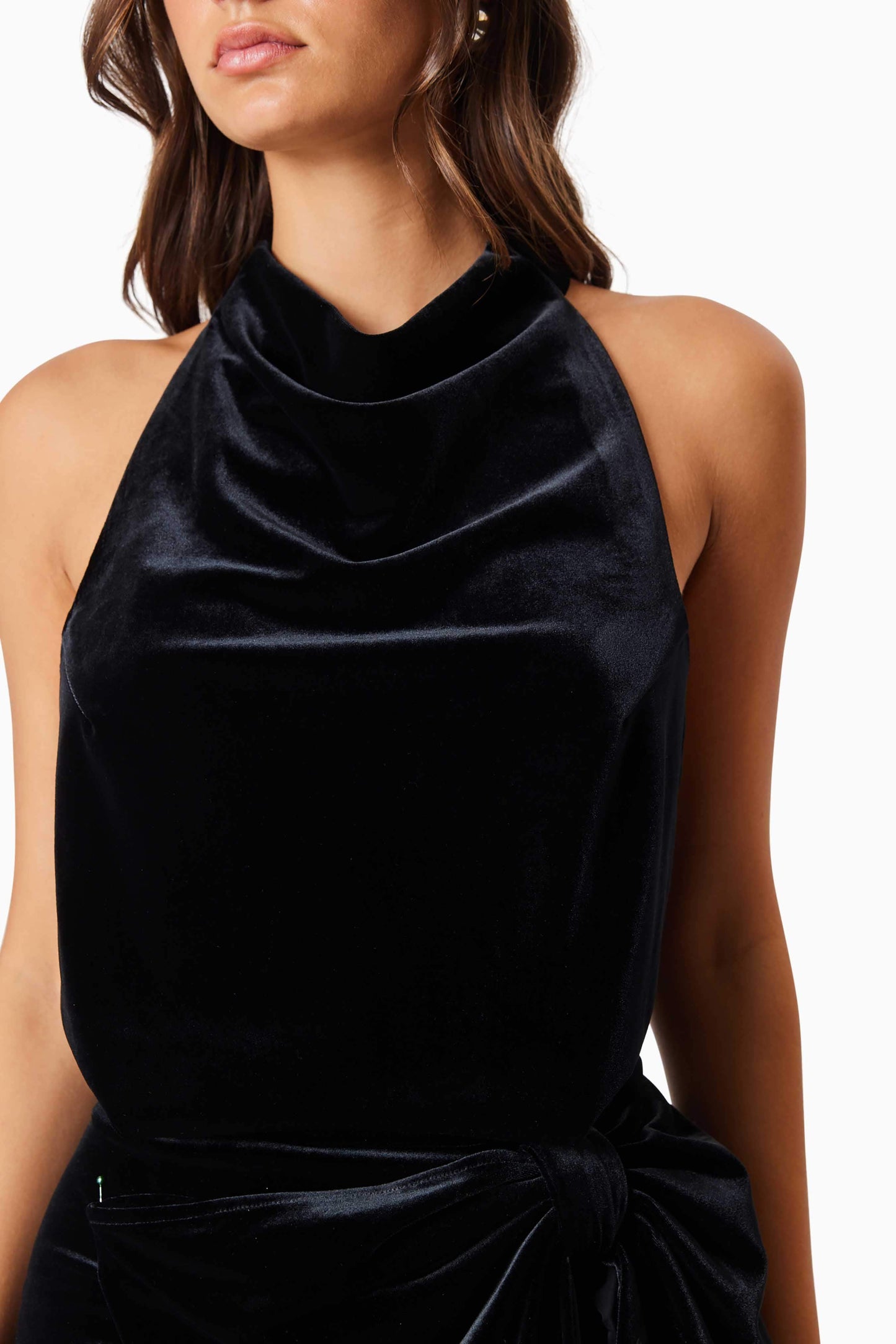 Solene Backless Mini Dress In Black
