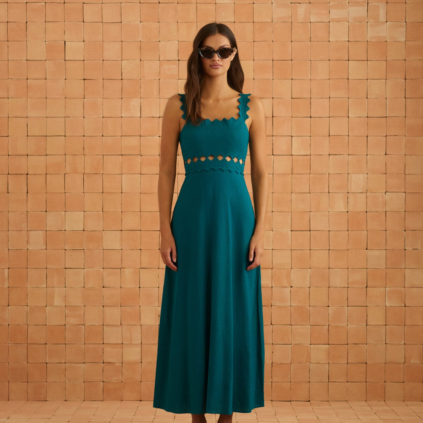 Evelyn Dress In Jade