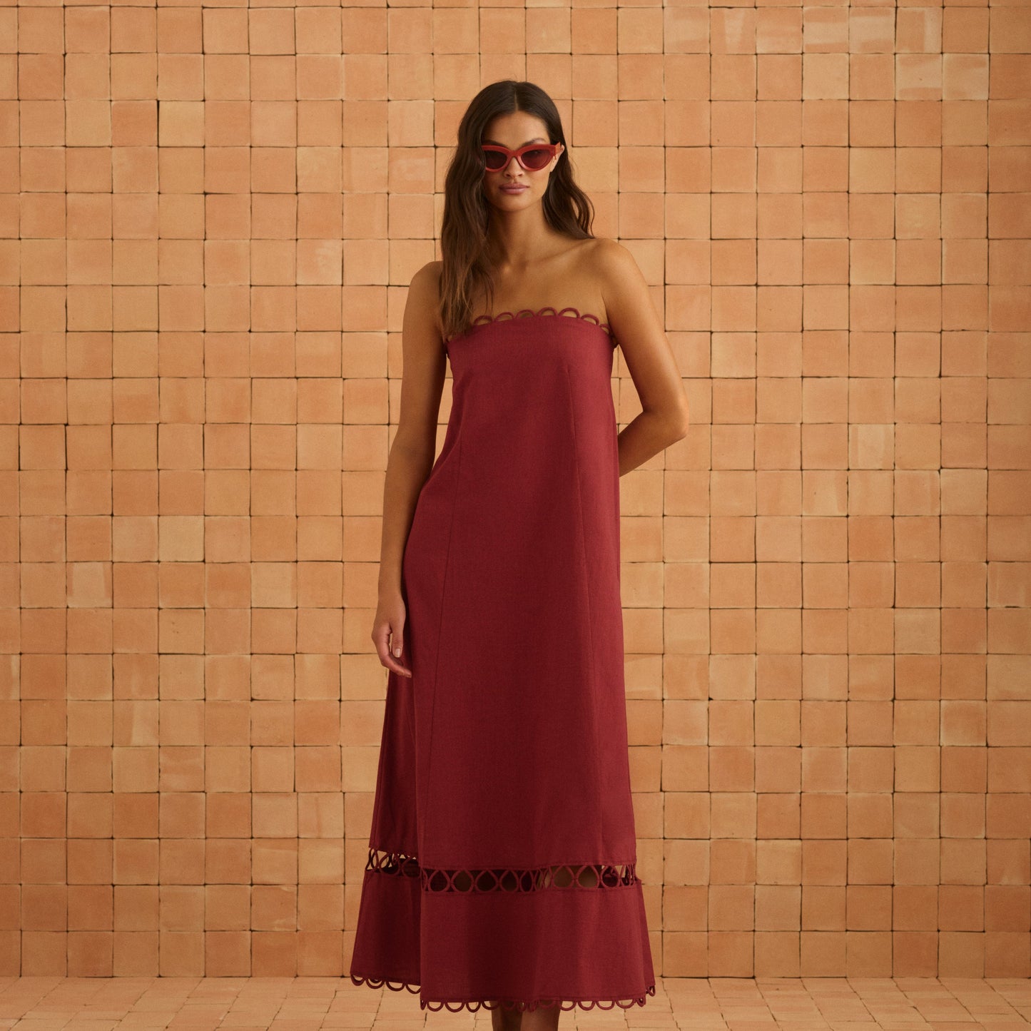 Gina Dress In Sangria