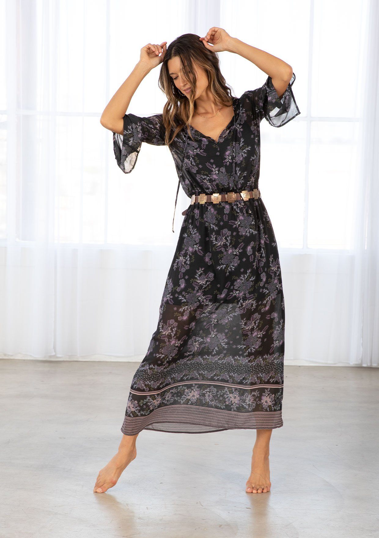 Poetry In Motion Floral Maxi Dress