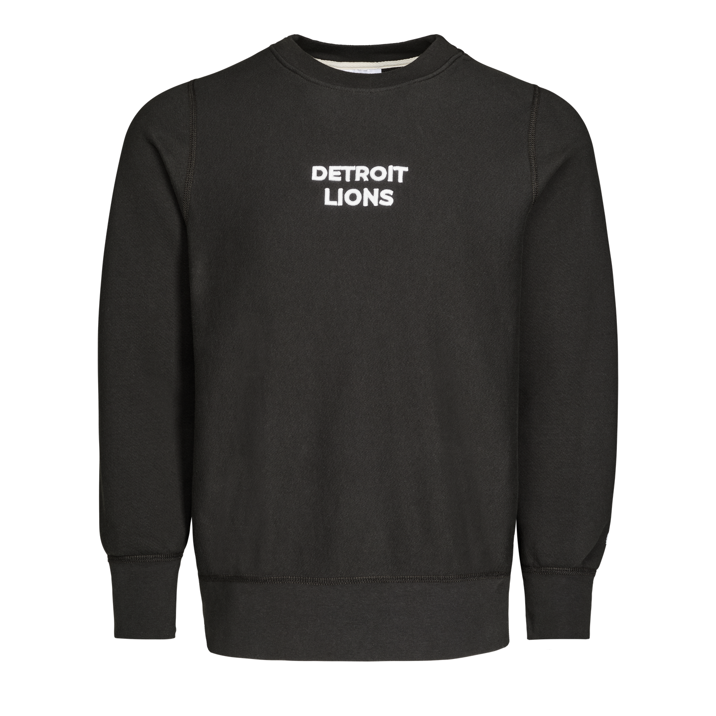Detroit Lions Vintage Blackout Natural Crewneck