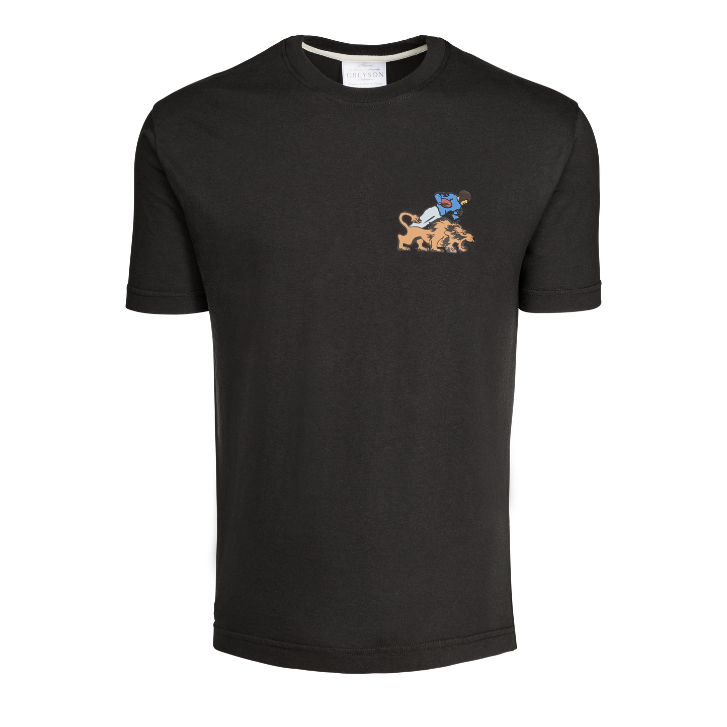 Detroit Lions Vintage Blackout Natural Heavyweight Tee