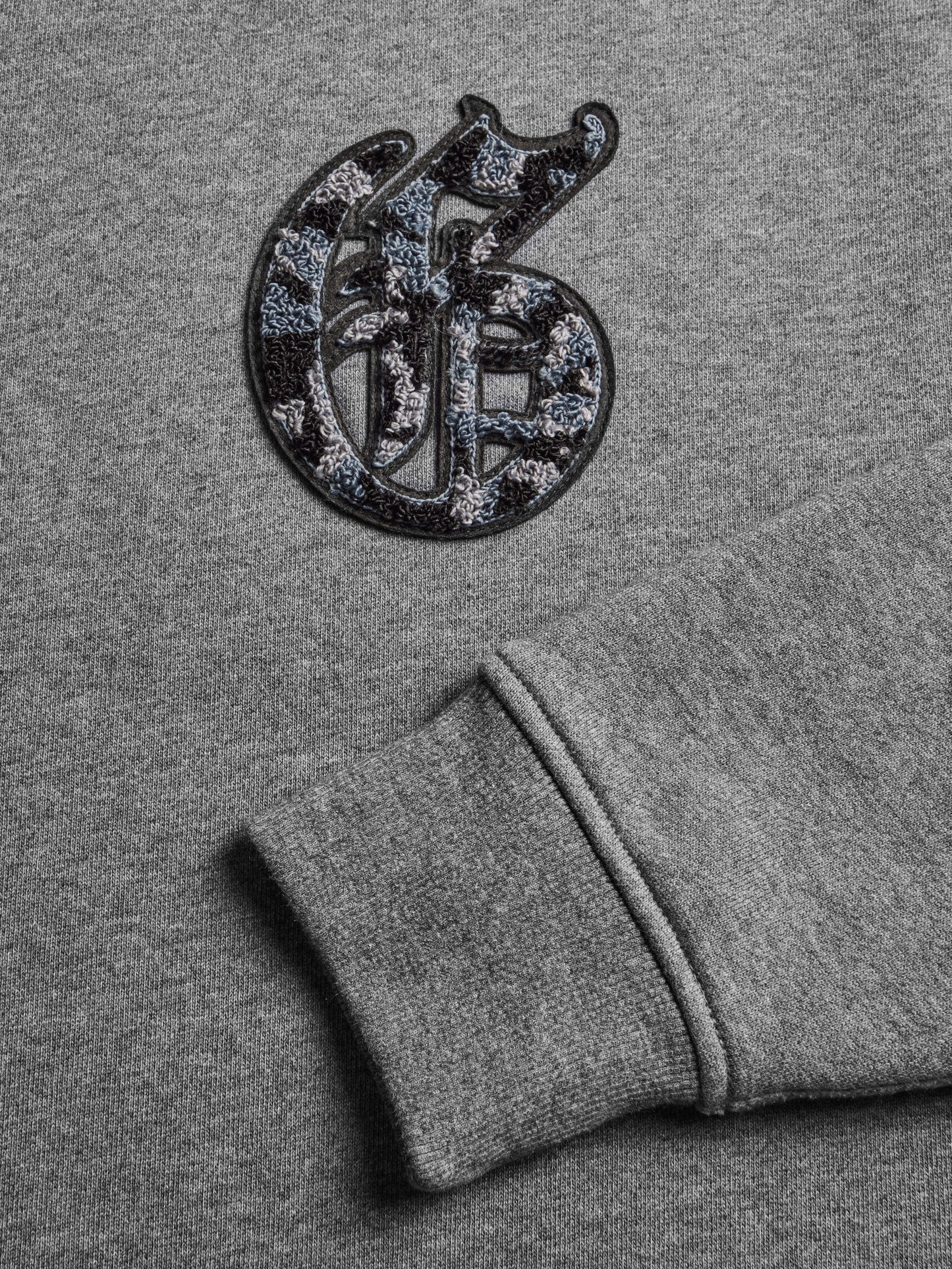 Old English "G" Chenille Aspen Crewneck