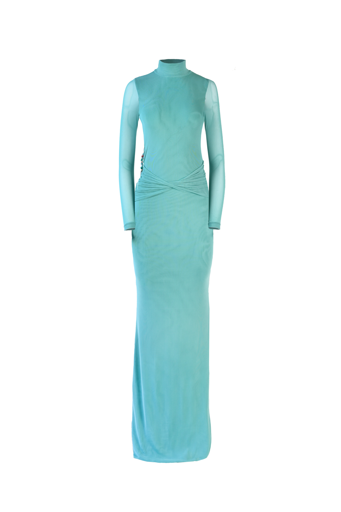 Salome Beaded Dress — Teal