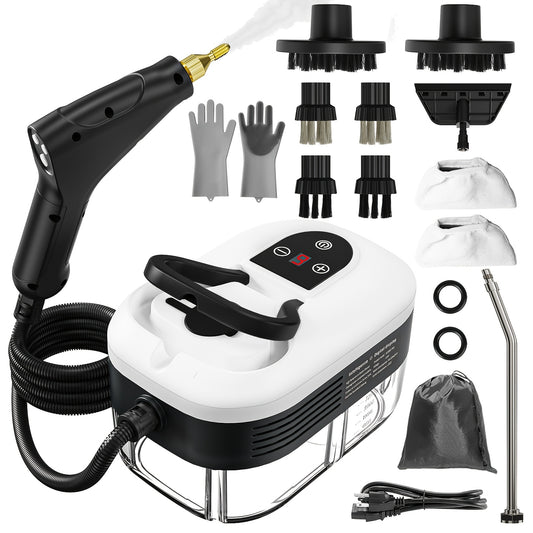 2500 W Steam Cleaner for Household Use, Portable Pressurized Steam Cleaner, High-Temperature Steamer for Car Detailing, Grout, Sofa, Floor Tiles, Bathroom, Microwave, Mattress Bed Bug Removal, Windows