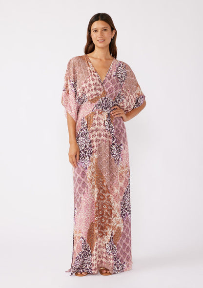 Dreamscape Kimono Sleeve Maxi Dress