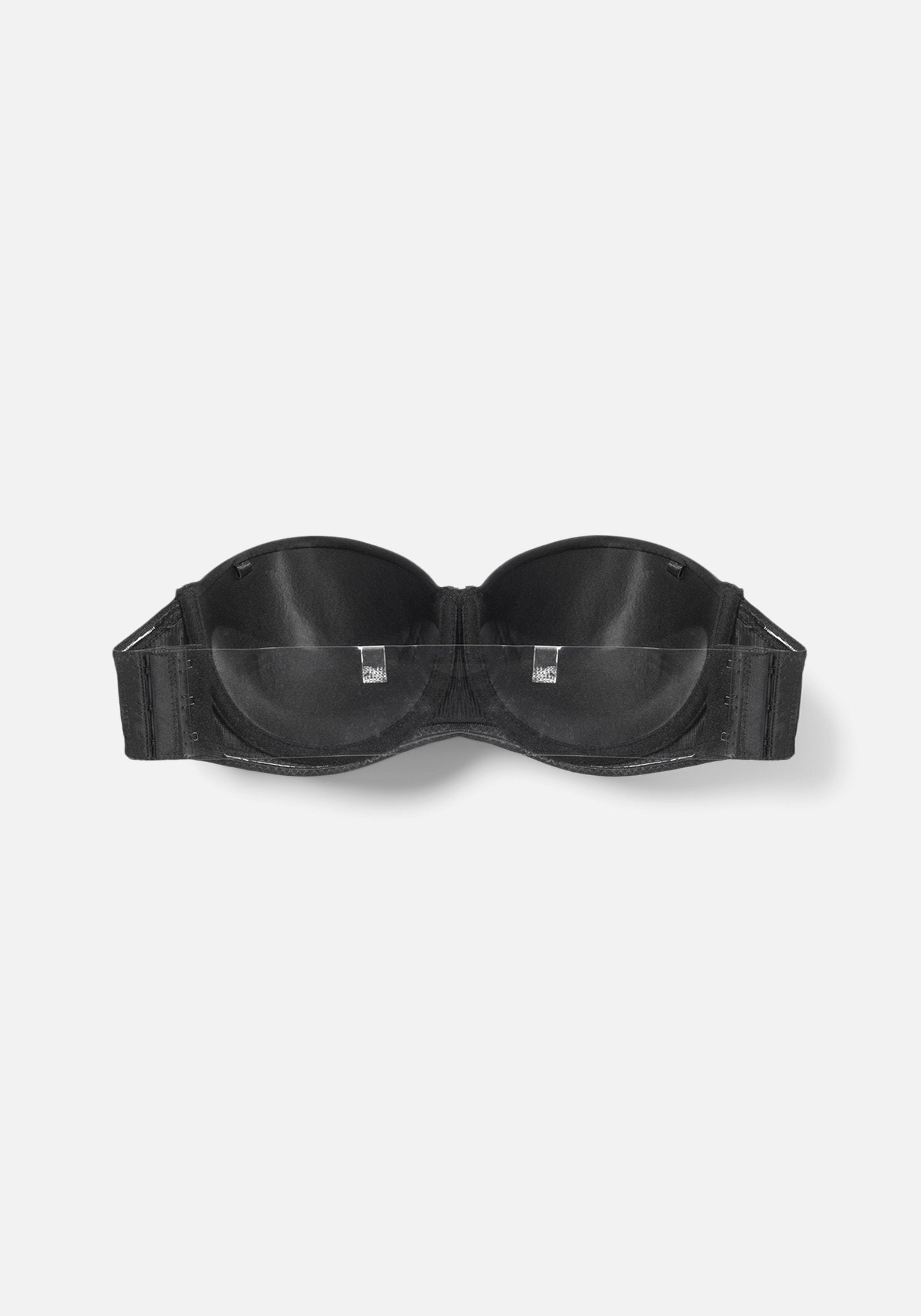 Strapless Microfiber Bra with Clear Strap Back