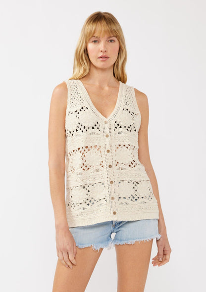 Catalina Crochet Floral Vest