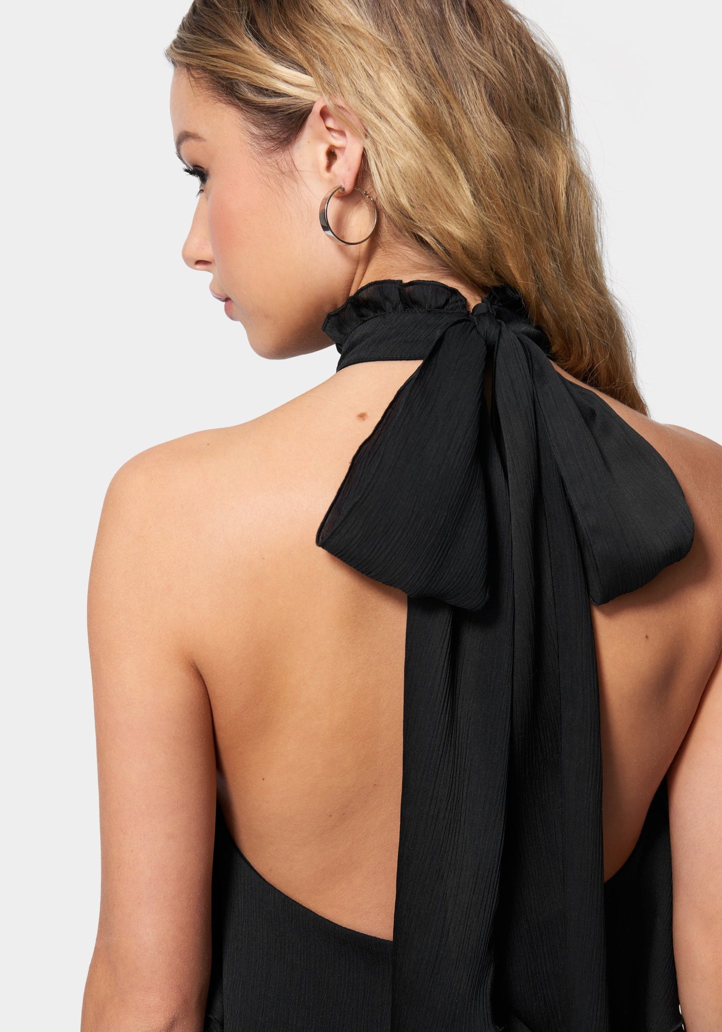 Ruffle Detail Halter Top