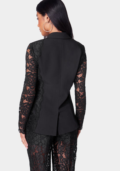 Lace Combo Tailored Jacket