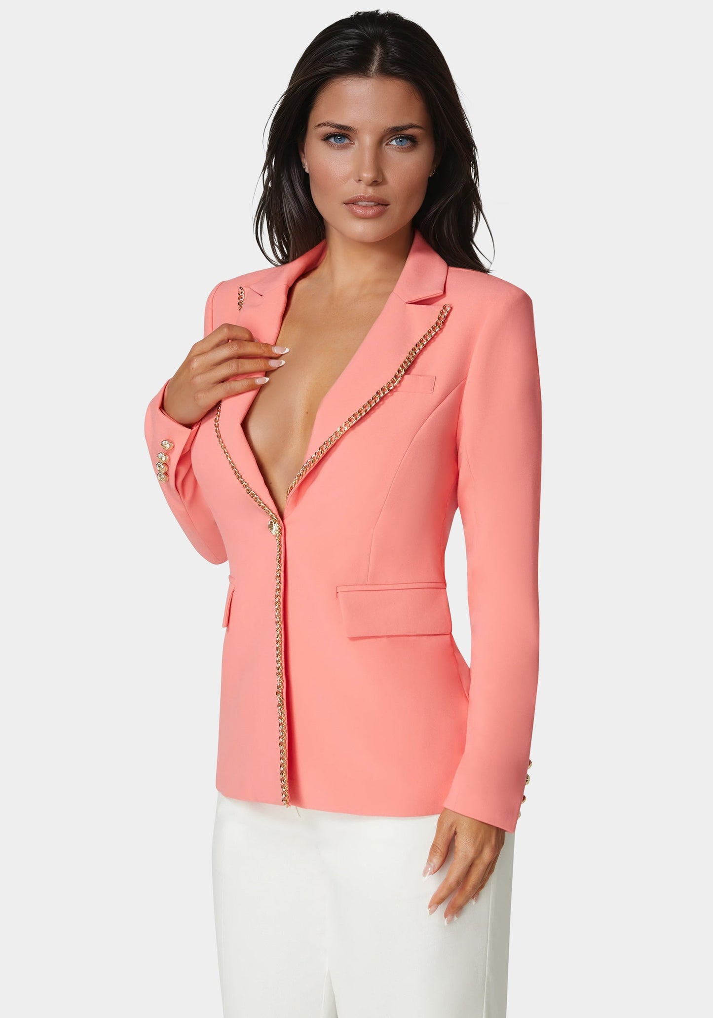 Tailored Gold Chain Trim Jacket