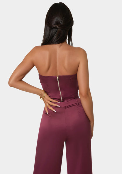 Rushed Mesh Combo Satin Corset