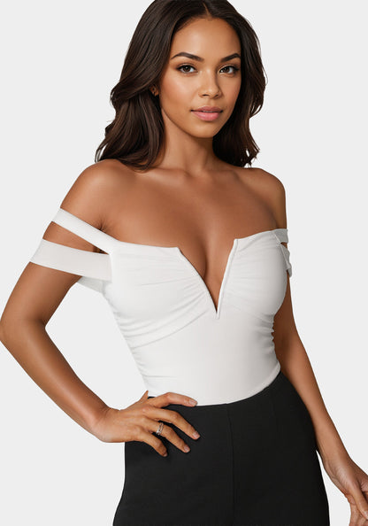 Off Shoulder Full Wide Leg Jumpsuit