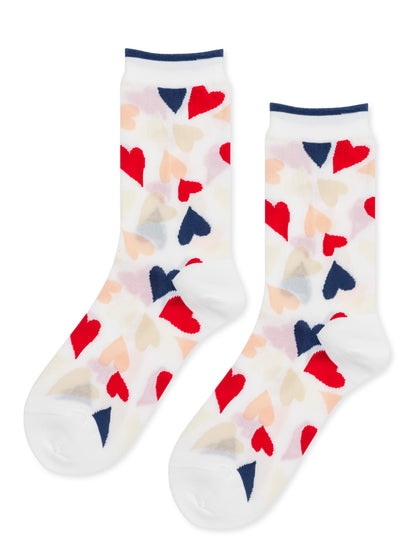 Hansel From Basel Terrazo Heart Sheer Sock