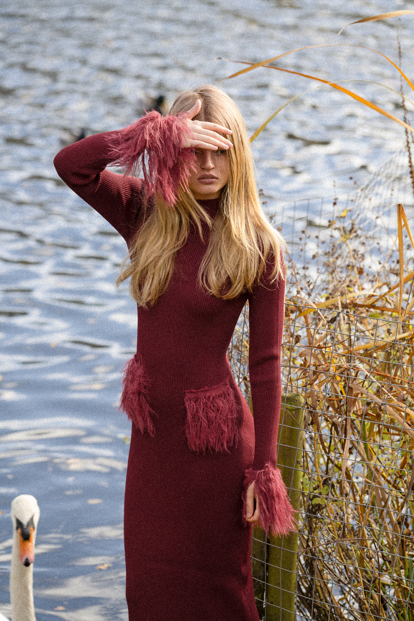 Milli Knit Dress — Burgundy