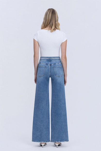Luma High Rise Drawstring Jeans Medium Wash