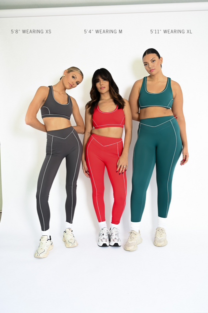 Aster Contour Sports Bra — Green