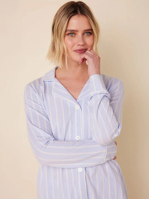 Cat's Pajamas Long Sleeve Heritage Stripe PJ Set