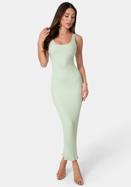 Crochet U-Neck Maxi Dress