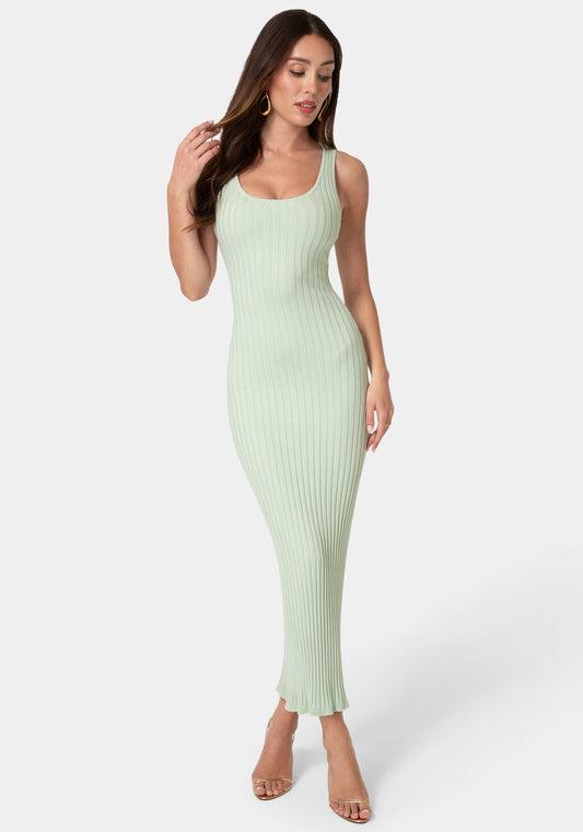 Crochet U-Neck Maxi Dress