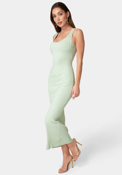 Crochet U-Neck Maxi Dress