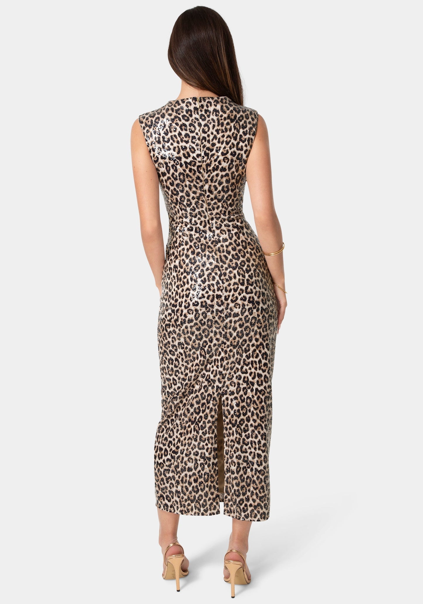 Mock Neck Printed Sleeveless Dress
