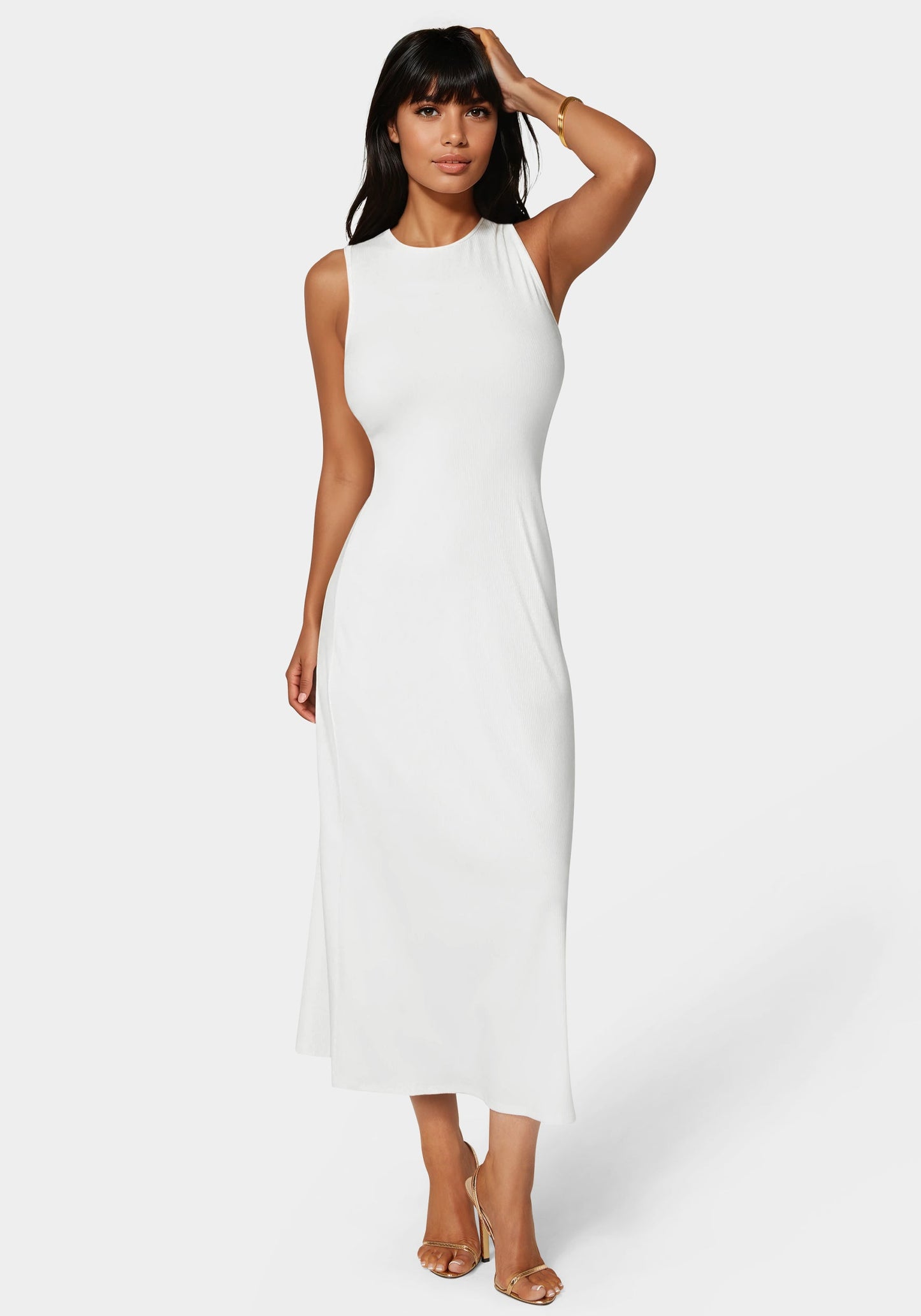 Rib A-Line Maxi Dress