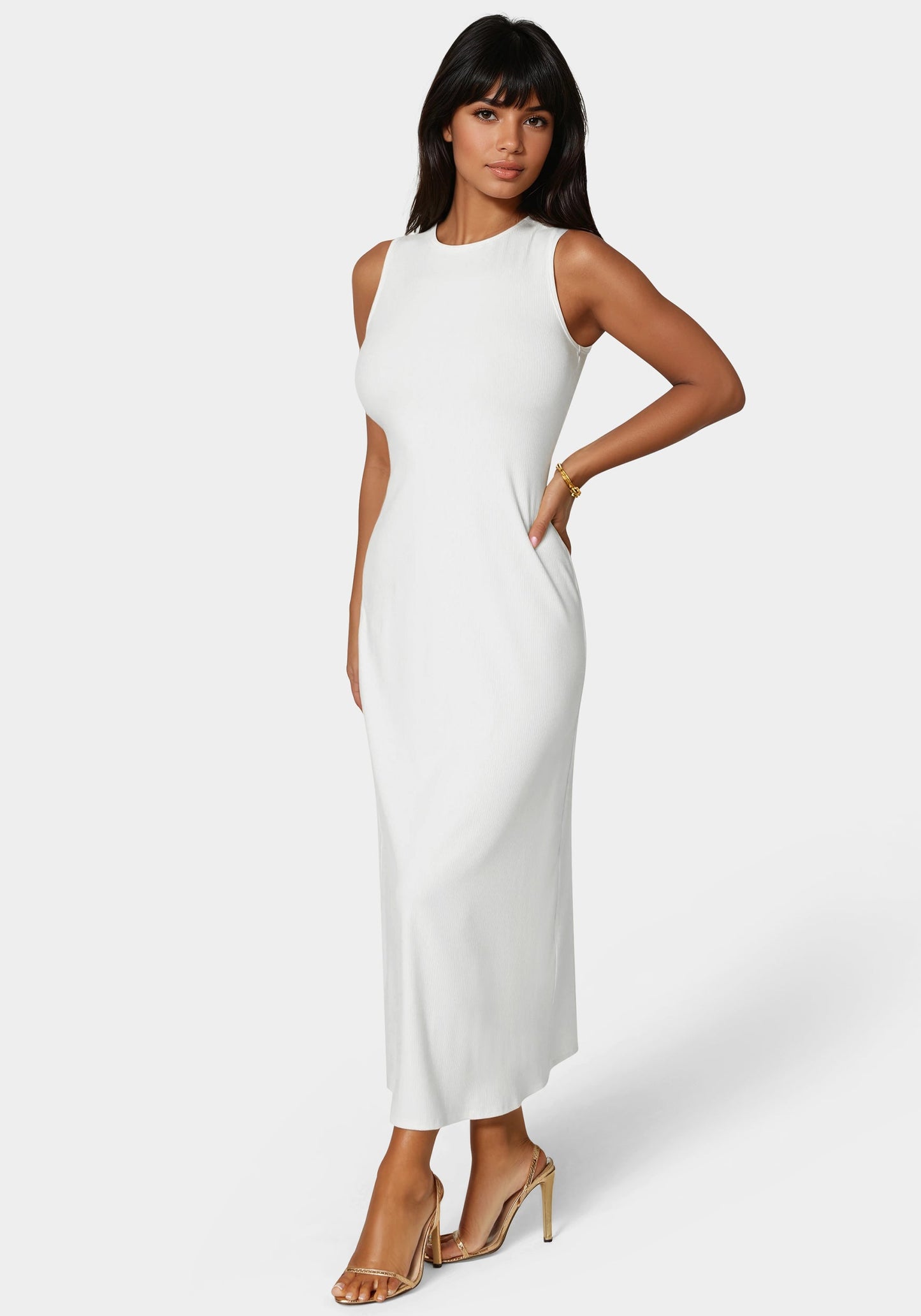 Rib A-Line Maxi Dress