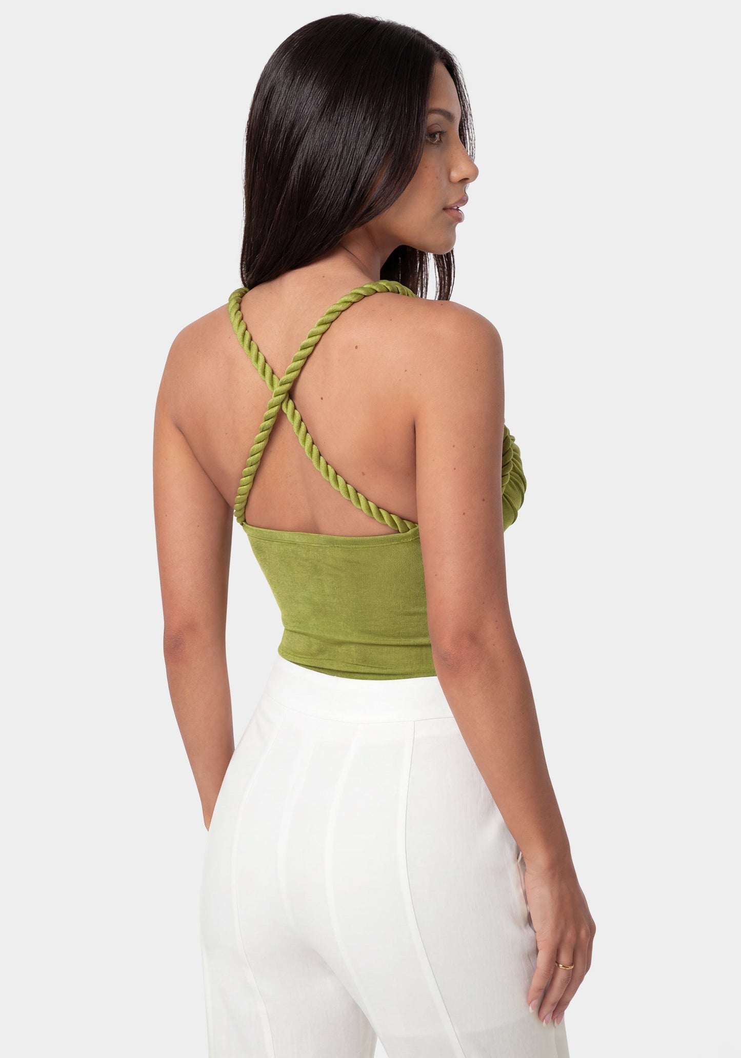 Twisted Strap Draped Bodysuit