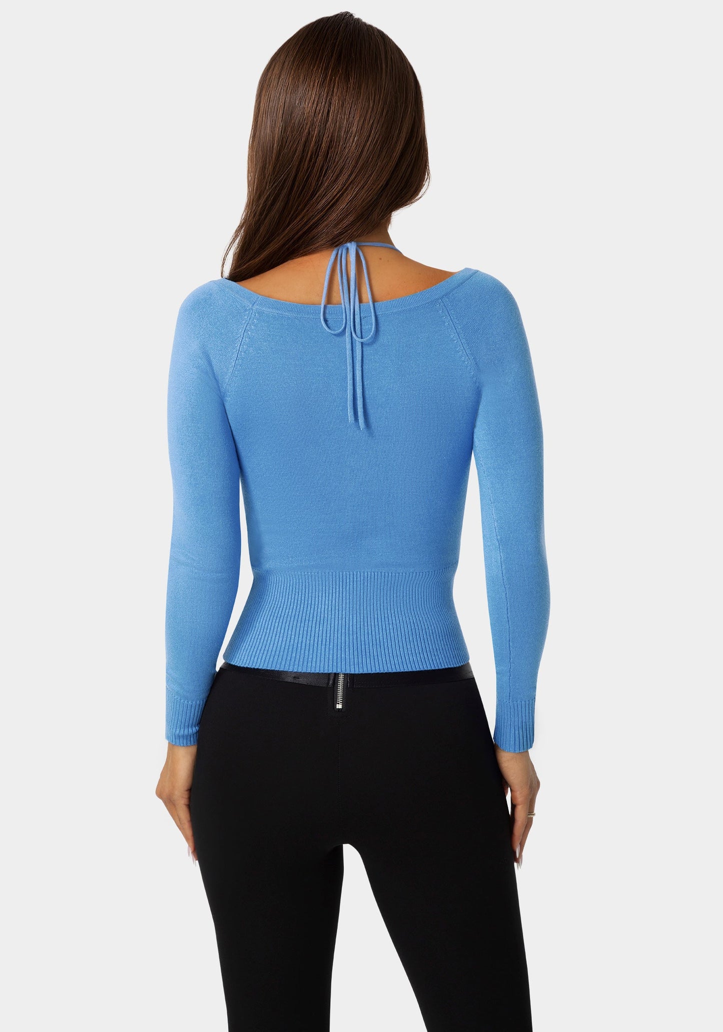 Light Weight Halter Neck Tie Cardigan