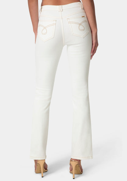 Low Waist Mini Bootcut Denim
