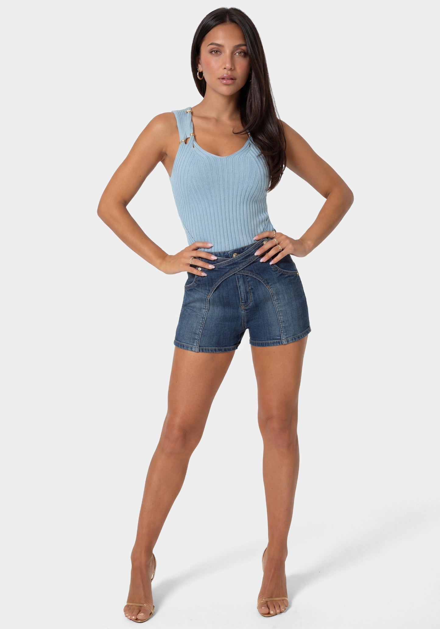 Fitted Denim Short