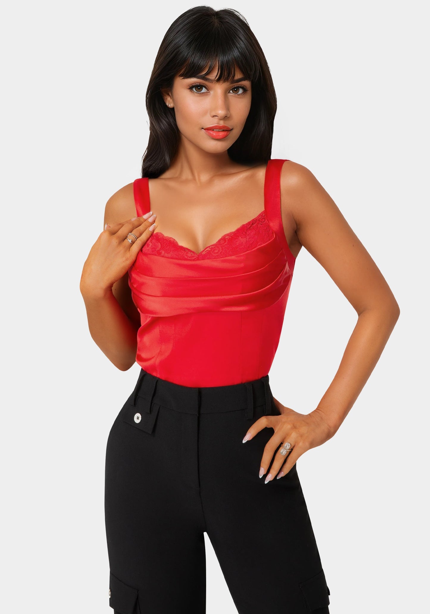 Front Drape Corset Top