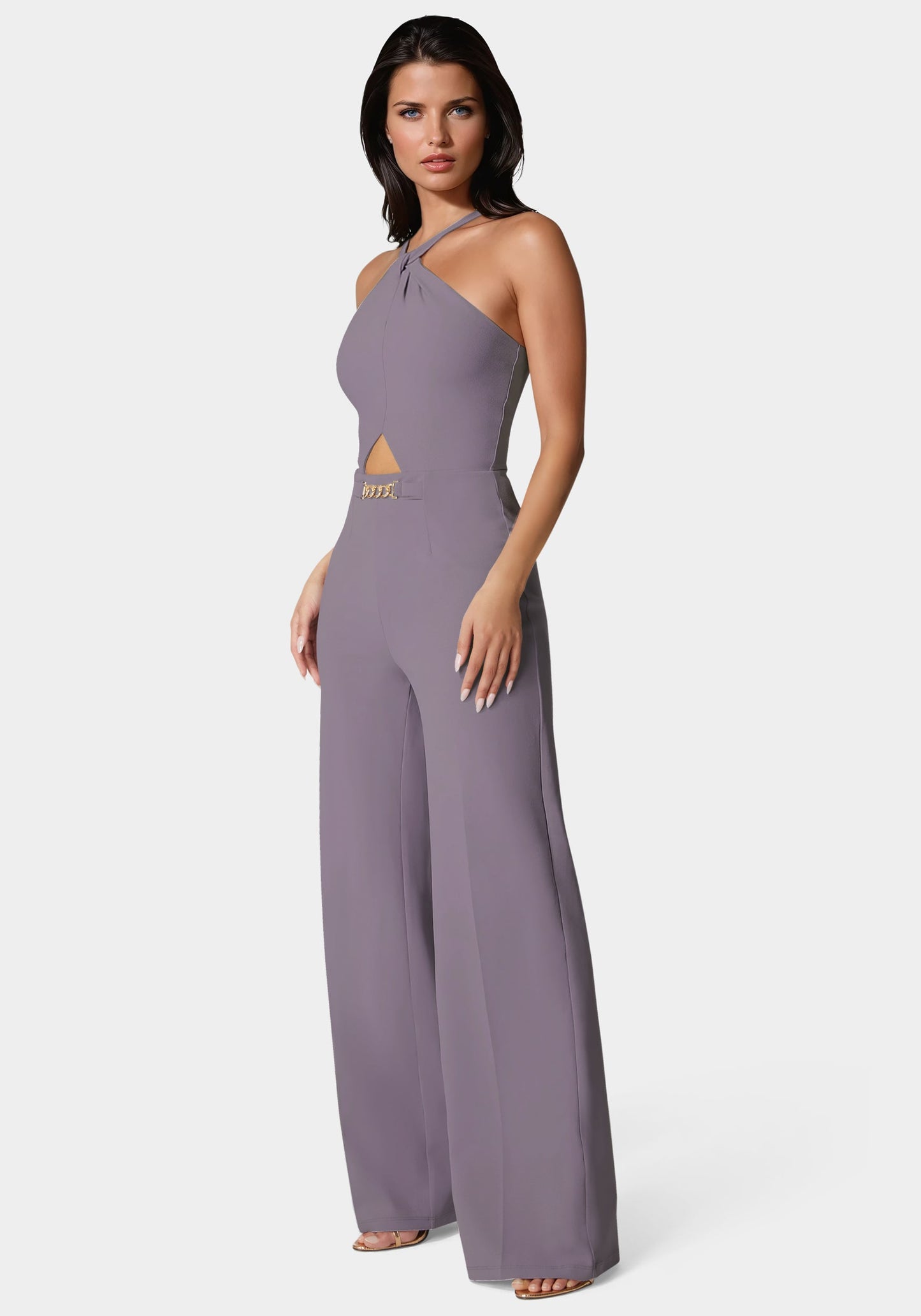 Halter Palazzo Leg Jumpsuit