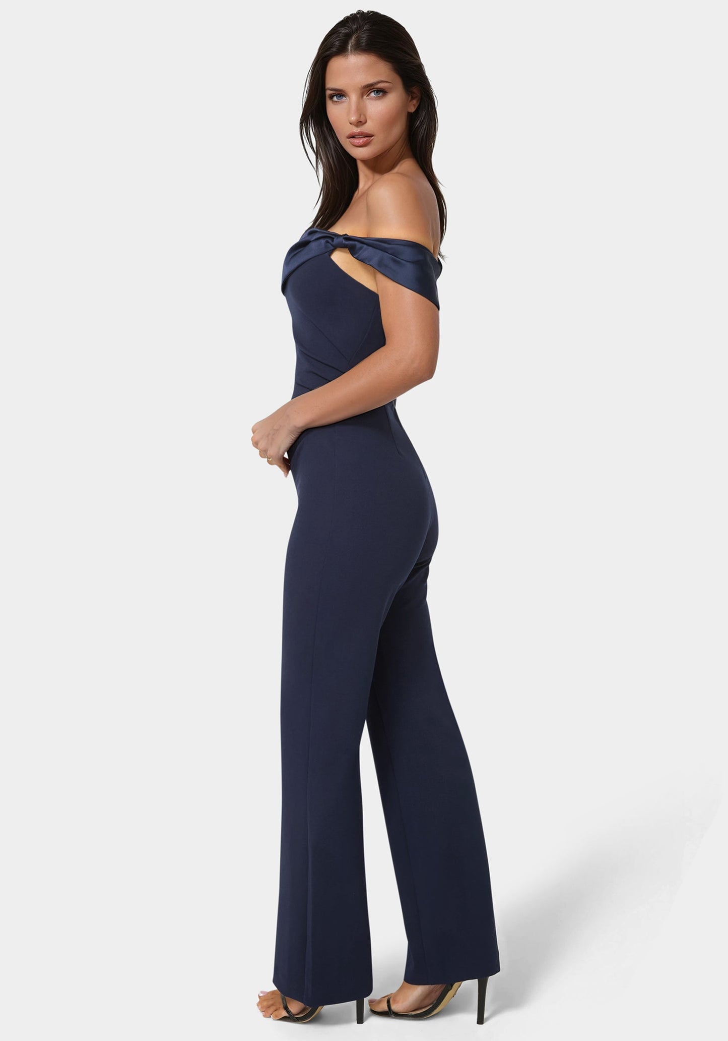 Off Shoulder Straight Leg Jumpsuit