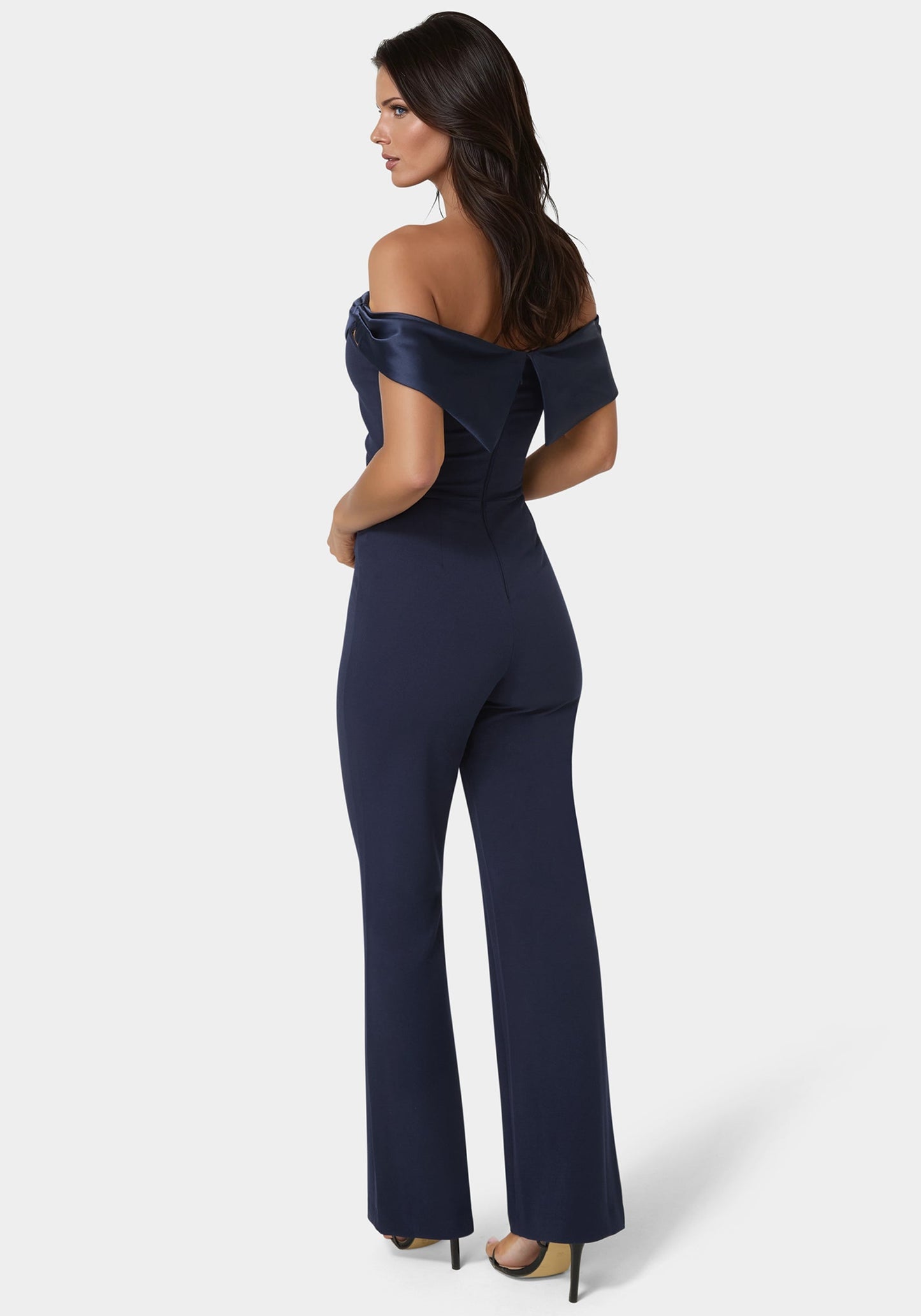 Off Shoulder Straight Leg Jumpsuit