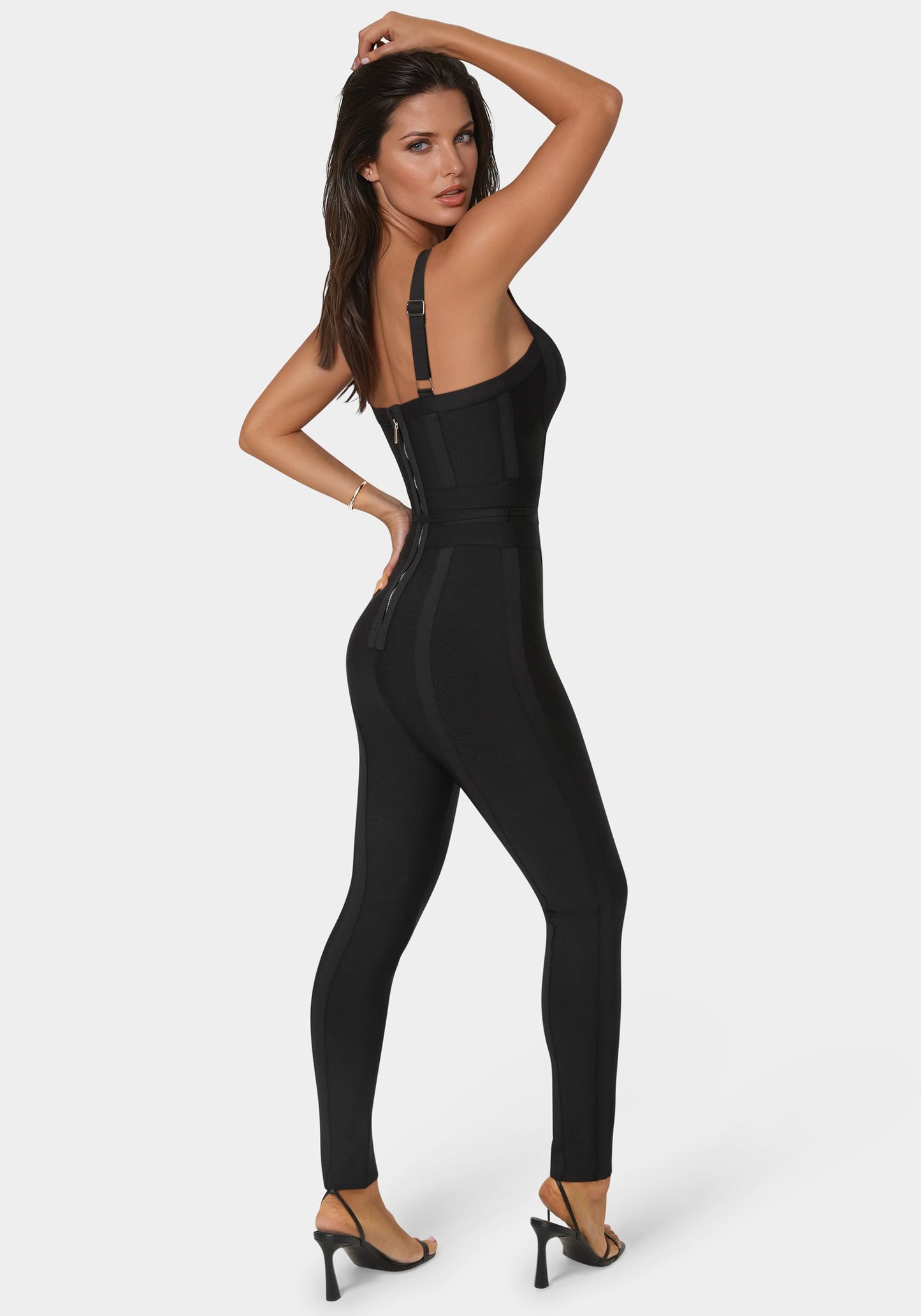 Bandage Knit Sleeveless Catsuit