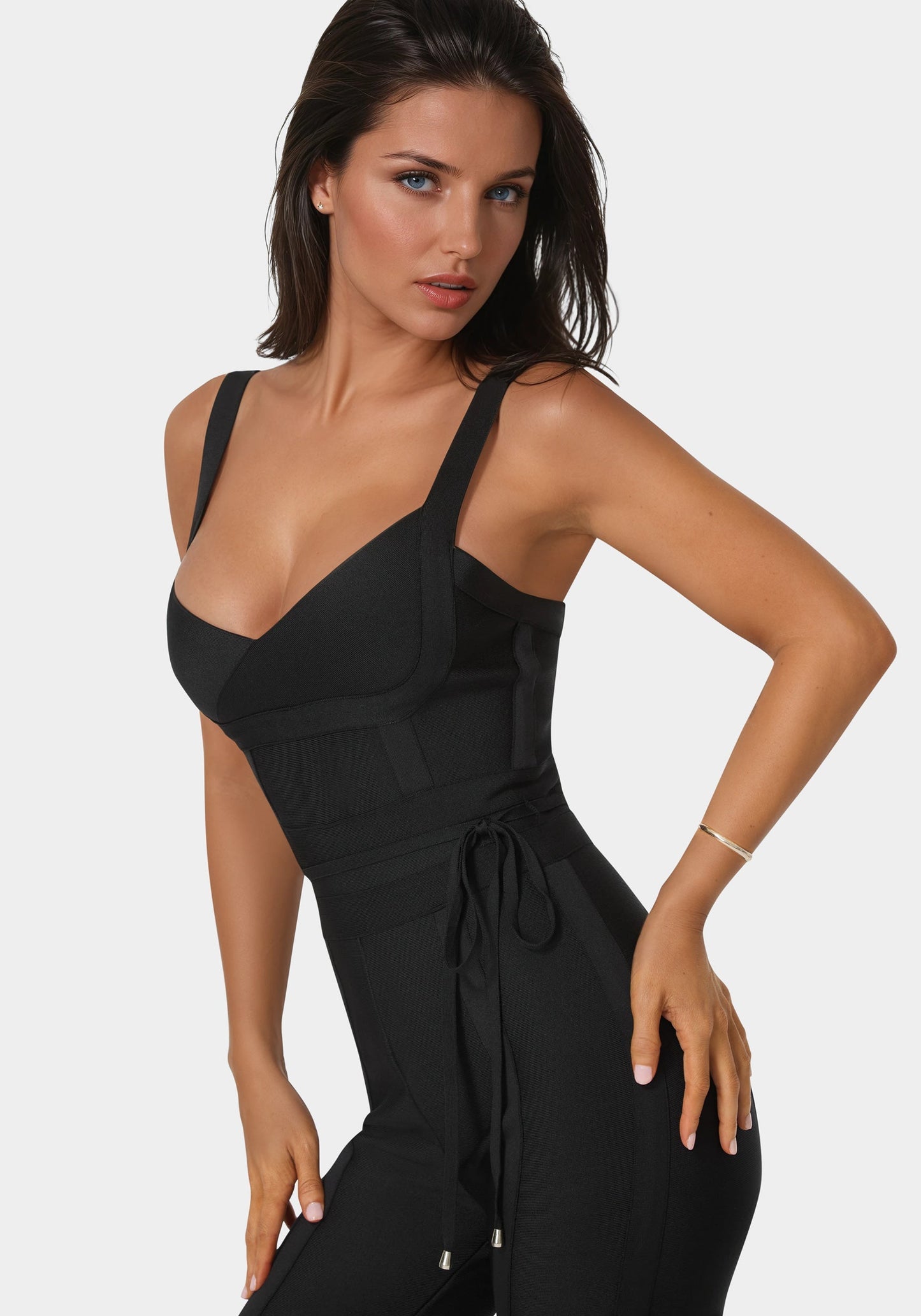 Bandage Knit Sleeveless Catsuit