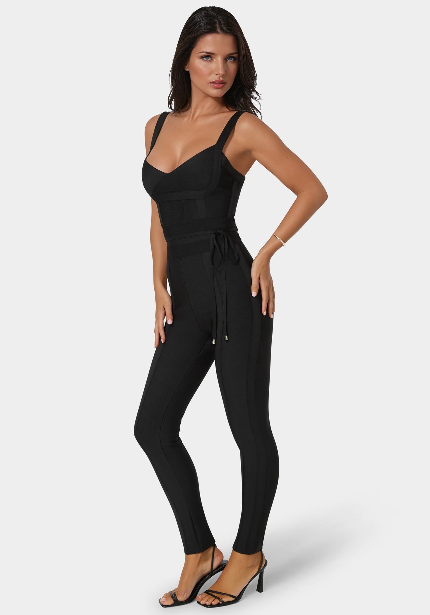 Bandage Knit Sleeveless Catsuit