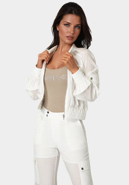Bebe Logo Halter Neck Rib Tank