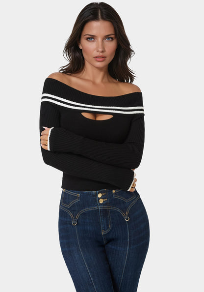 Off Shoulder Sweater